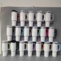 40oz H2.0 Cups Stainless Steel Double Wall Reusable Insulated Mugs Sublimation Blanks Tumbler with Handle and Straw NO MOQ