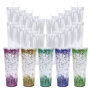 25pcs/ctn  24oz Double Wall Fillable Acrylic Cup BPA Free Clear Pre-drilled for Glitter