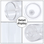 Custom Plastic Drinkware 16oz All clear Acrylic Clear Can Plastic Tumbler With clear PP Lid for Vinyl UV DTF