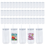 Custom Plastic Drinkware 16oz All clear Acrylic Clear Can Plastic Tumbler With clear PP Lid for Vinyl UV DTF