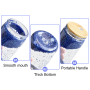 Doppelwandige Becher Vorgebohrt Snow Globe Tumbler Schneekugeltumbler 16oz Acrylic Snow Globe Cups with Wooden Lids