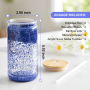 Doppelwandige Becher Vorgebohrt Snow Globe Tumbler Schneekugeltumbler 16oz Acrylic Snow Globe Cups with Wooden Lids