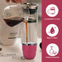 RTS US 4 oz Stackable Cup, 4 Pack Mini Tumbler Shot Glass Enamel Cup with Straw and Lid, Coffee Mug with Lid