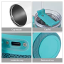 In Stock 40oz Sublimation Blanks Vacuum Music Tumbler Mug 15pcs/ctn Direct Drinking Speaker Tumbler Mug with Handle