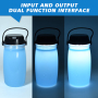 New Arrivals Custom LOGO Eco Friendly Sports Collapsible Silicone Water Bottle With LED Lighting 700ml Plastic Drinkware