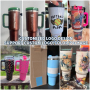 Personalized Travel Camping Custom logo Double-wall Stainless Steel 30oz 40oz Outdoor Mugs 40 oz Tumbler with Handle Lids Straw