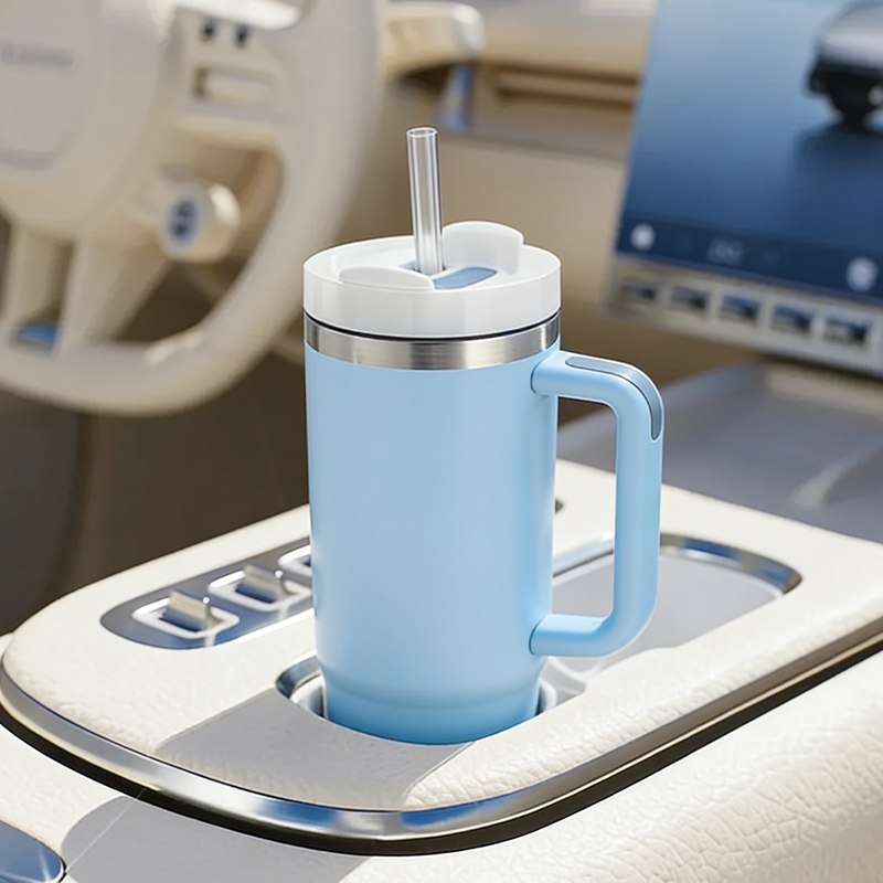 Personalized Travel Camping Custom logo Double-wall Stainless Steel 30oz 40oz Outdoor Mugs 40 oz Tumbler with Handle Lids Straw