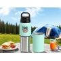 2-in-1 Split Type Tumbler Double Wall Stainless Steel Powder Coated Beer Mugs Portable Coffee Drinking Cups Sports Water Bottle
