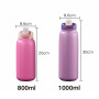 Custom logo 27oz 33oz Printing 304 Stainless Steel Sports Water Bottle with Detachable Concealed Handle Silicone Spout Lock Lid