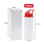 New Product Ideas Eco Friendly 600ml Aluminum Tumbler Kids Water Bottle Sublimation Mugs Tumbler Cups with Lid Straw