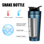 Stainless Steel Vacuum Insulated Protein Shaker for GYM Fitness Sports Protein  Bottle Shaker 500ml 750ml