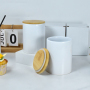 RTS US 36pcs/ctn 15oz Thick Candle Jars for Making Candles Empty Jars with Wood Lids for Candle Making, Sample Container