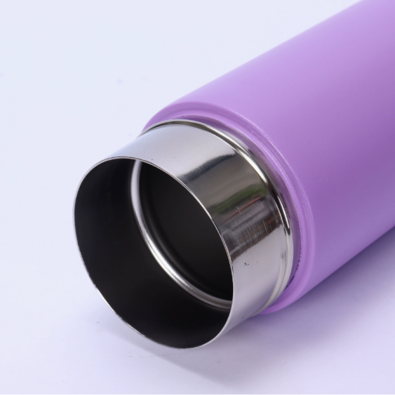 Portable Sports Water Bottle with Silicone Handle and Straw Large-mouth American Style Stainless Steel Insulated Cup