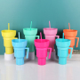 Ready to Ship in Stock Factory Price 32oz Cold Water Custom Logo Tumbler 2 in 1 Snack and Drink Cup