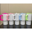 White blank tumbler with colored lids