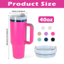 Holographic Coated Metal Cup 40oz Cup Stainless Steel Insulated Travel Mug Tumbler With Rainbow Rim for Laser Engraving