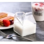300ml Heat Resistant Glass Milk Carton Clear Square Cocktail Glasses Mini Cup Coffee Box for Milk Coffee WaterJuice Beverages