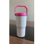 Sublimation Flip Straw Leak Proof Lid Kids Sports Water Bottle 20oz Ounce Tumbler Cup Colored Handle for Heat Transfer Printing
