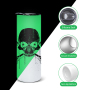 RTS USA Warehouse Stocked Blank 20oz Stainless Steel Glow in the Dark  Skinny Straight Sublimation Tumbler with Straw