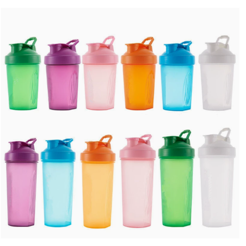 20oz 13oz Plastic Shake Cup Full-color Handle Fitness Water Cup Milk Shaker Protein Powder Mixing Bottle Custom logo Outdoor Mug
