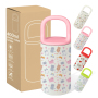 Custom logo 400ml Children's Cartoon Stainless Steel Vacuum Insulated Tumblers Portable Thermoes Water Bottle for Kids