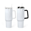 40oz Tumbler 6pcs White, 6pcs Black Handle