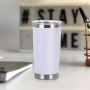 20oz Leakproof Insulated Tumblers Travel Coffee Mugs Powder Coated Stainless Steel Tumblers with Lid and Straw