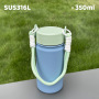 DSY Custom logo 12oz 350ml Wide Mouth 316 Stainless Steel High Quality Water Bottle with Detachable Rope Handle Lid
