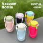 DSY Custom logo 12oz 350ml Wide Mouth 316 Stainless Steel High Quality Water Bottle with Detachable Rope Handle Lid