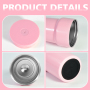 16oz Stainless Steel SS304 Cup Colored Mug Mason Can Double Walled Vacuum Tumbler with Color Plastic Straw Lid