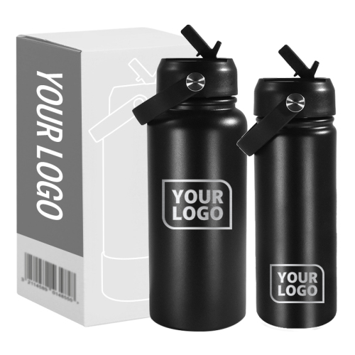 Thermobecher Multicolored Custom logo Insulated Water Cup with Straw 32oz 18oz Double Wall Stainless Insulated Water Bottle