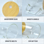 Snow Globe Cups with Handles 11oz 15oz 17oz 20oz clear Frosted Double Glass Beer Mug Sublimation Glass Can With Handle