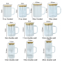 Snow Globe Cups with Handles 11oz 15oz 17oz 20oz clear Frosted Double Glass Beer Mug Sublimation Glass Can With Handle