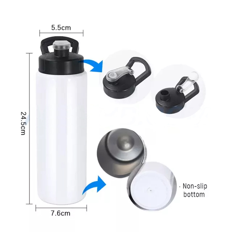 26oz Sports Camping Sublimation Blanks Tumblers Sports Water Bottle with Handle Locking Lid 25pcs/ctn