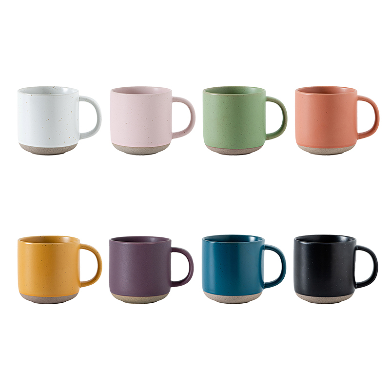 Custom Logo Coffee Mug 360ml Ceramic Cup High Temperature Resistance 12oz Colored Drinking Water Bottle Tea Milk Mug with Handle