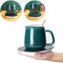 Electric Smart Coffee Mug Warmer Cup Set with Gravity Sensing Auto Shut Off Heating Plate Pad for Home Office Milk Tea Gift