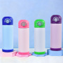 12oz Flip Top Straight Sublimation Blanks Tumbler 350ml School Kids Cup Stainless Steel Water Bottle Sublimation DIY Cup
