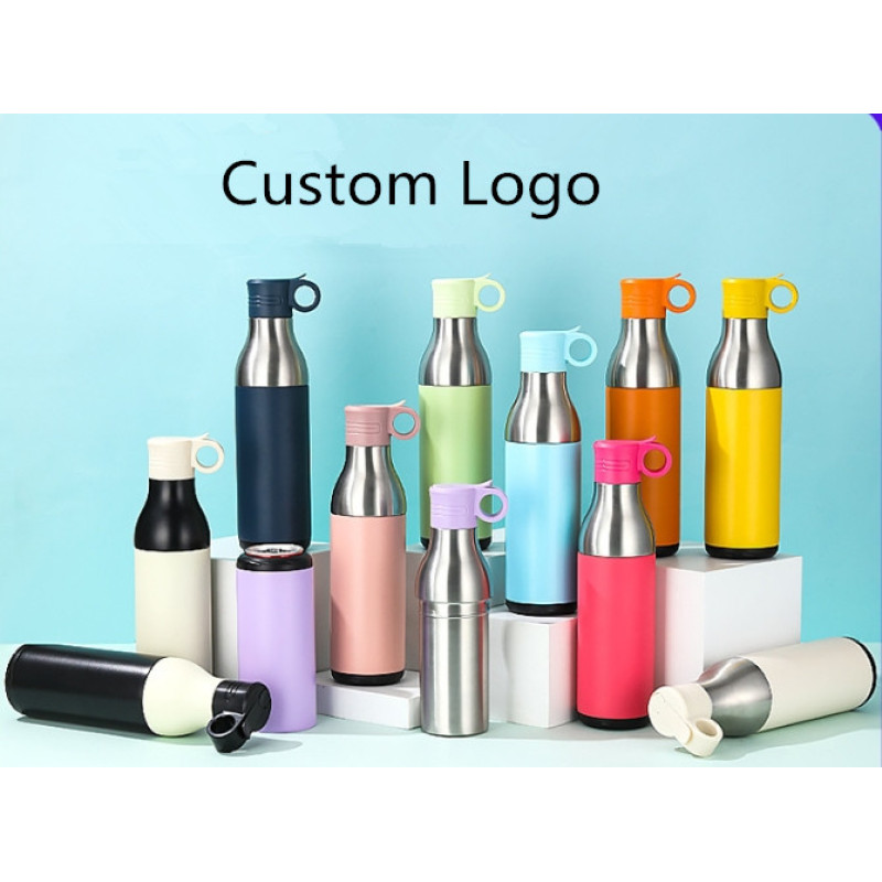 New Multi Functional 2 in 1 Stainless Steel Insulation Sports Water Bottle Can Cooler Outdoor Cycling Car Portable Tumbler