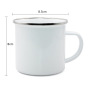 Ready to Ship 11oz Enamel Mugs Sublimation Blanks Coffee Mug With Silver Rim for Heat Press Printing
