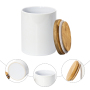 11oz Sublimation Candle Jar Ceramic Holders with Bamboo Lids Sublimation Candle Container RTS US Warehouse in Stock 36pcs/ctn