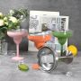RTS 12pcs/ctn US Warehouse 8oz Colored Stainless Steel Margarita Glass Cup Spray Paint Cocktail Glasses Shot Wine Tumbler