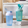 Custom Logo New Portable 500ml Sports Fitness Protein Powder Shaker Cup with Mixing Ball Leak-proof Handle Lid