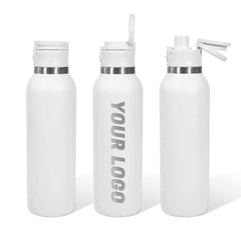 Custom Logo 800ml 27oz Large Capacity Double Wall Stainless Steel Insulated Water Bottle Sports Handle Lock Lid Portable Bottle