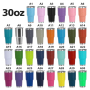 Custom Double Walled 20oz 30oz Powder Coated Insulated Car Cup Stainless Steel Stackable Tumbler Travel Coffee Mug with Lid