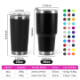 Custom Double Walled 20oz 30oz Powder Coated Insulated Car Cup Stainless Steel Stackable Tumbler Travel Coffee Mug with Lid