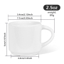 Sublimation Blanks 2.5oz Tumbler Mini Coffee Mugs Ceramic Coffee Tumbler with logo Coffee Mug Ceramic Antiscrach
