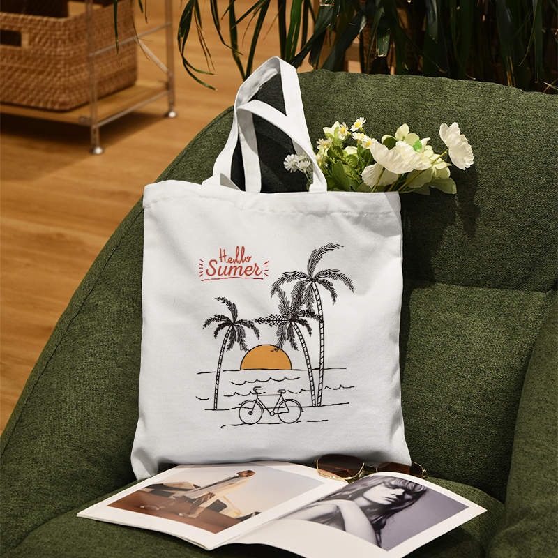 USA Warehouse in Stock 38*40cm Sublimation Tote Bags Blank Lightweight Reusable Grocery Bags Canvas Shopping Bag 25pcs/ctn