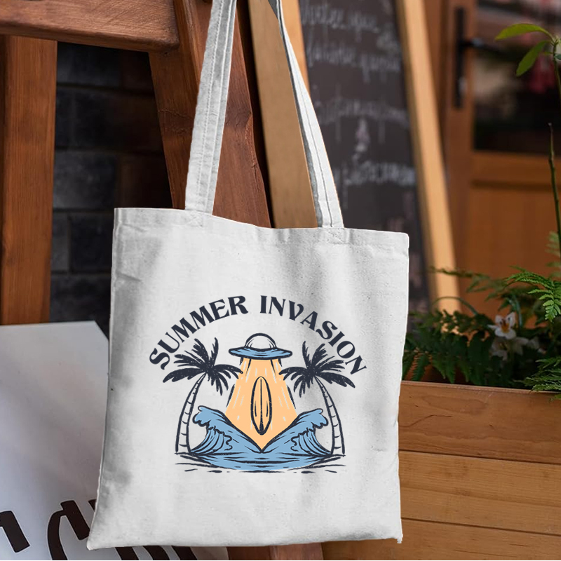 USA Warehouse in Stock 38*40cm Sublimation Tote Bags Blank Lightweight Reusable Grocery Bags Canvas Shopping Bag 25pcs/ctn