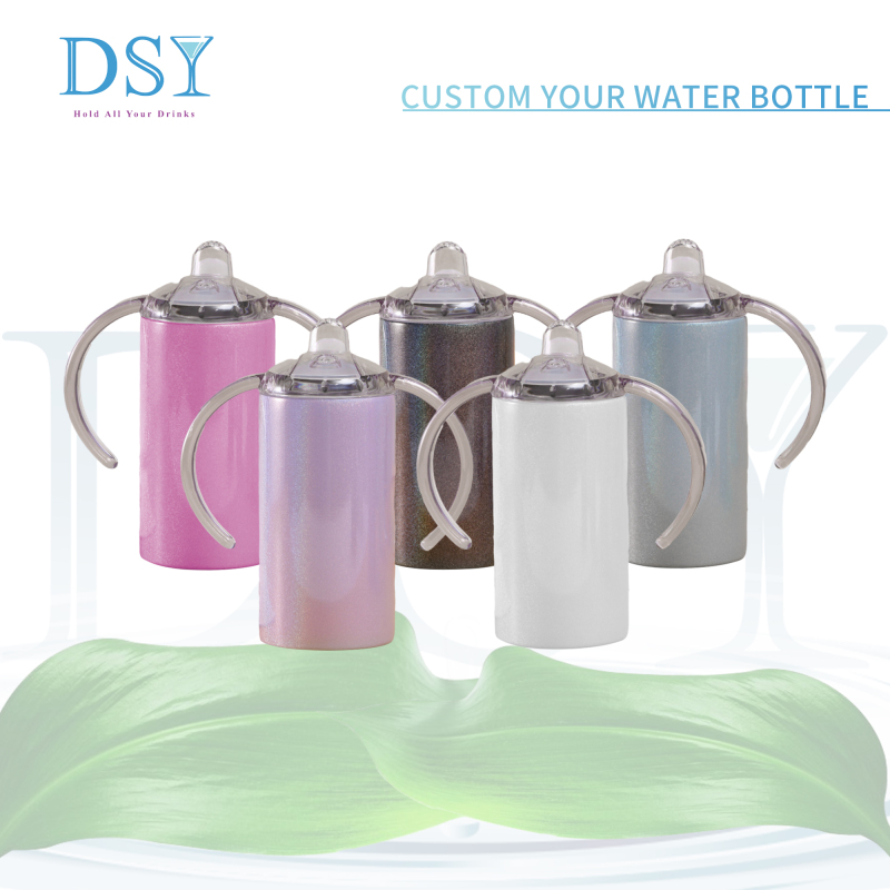 IN STOCK 12oz Food Grade Kids Cup Water Bottles Double Walled Stainless Steel Straight Sublimation Kids Sippy Cup