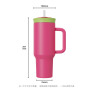 Custom logo 40oz Vacuum Stainless Steel Tumbler with Straw Storage Lock Buckle and 2 in 1 Drinking Leak Proof Lid